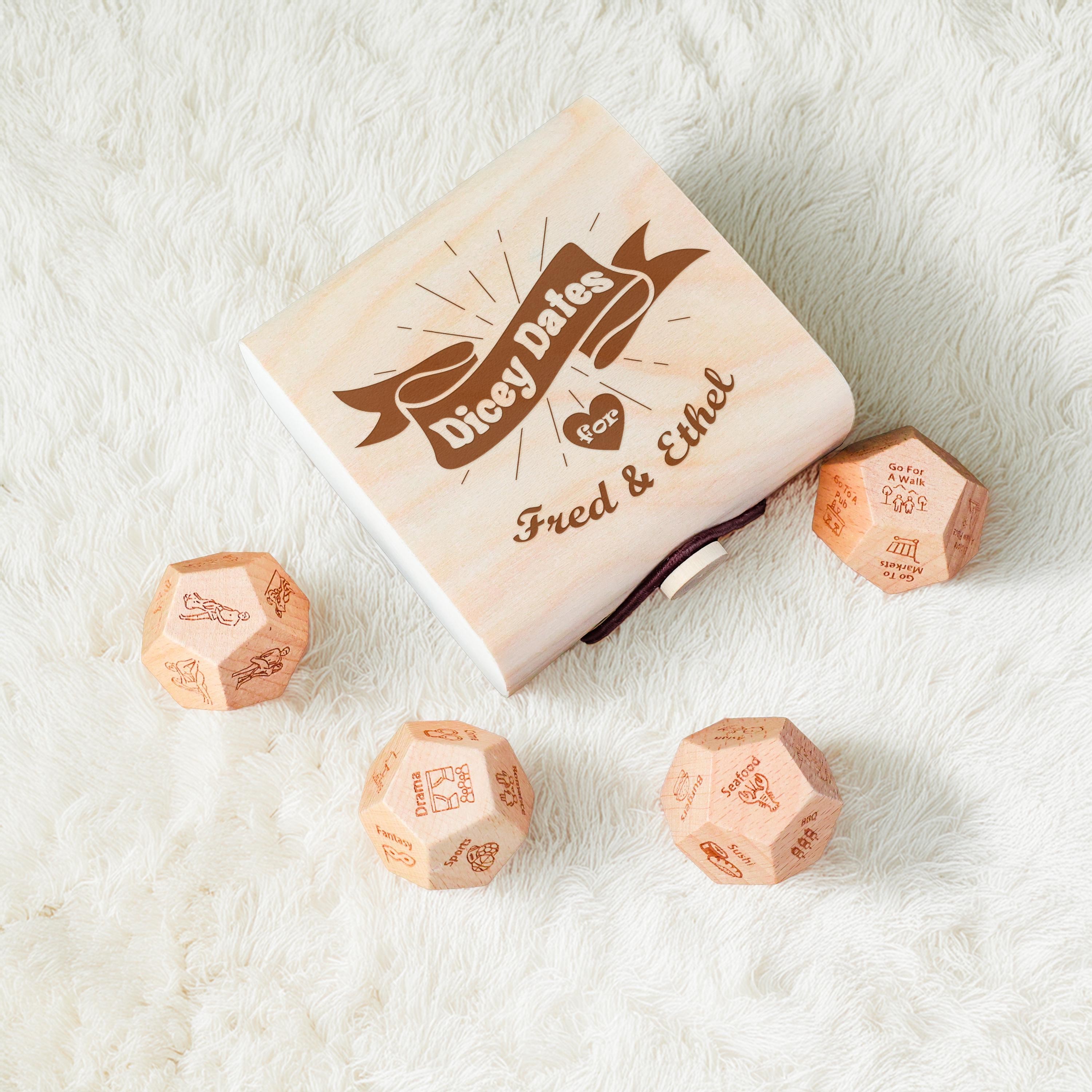 Personalized Couple Game Dice Set with Box Christmas Gift For Couple