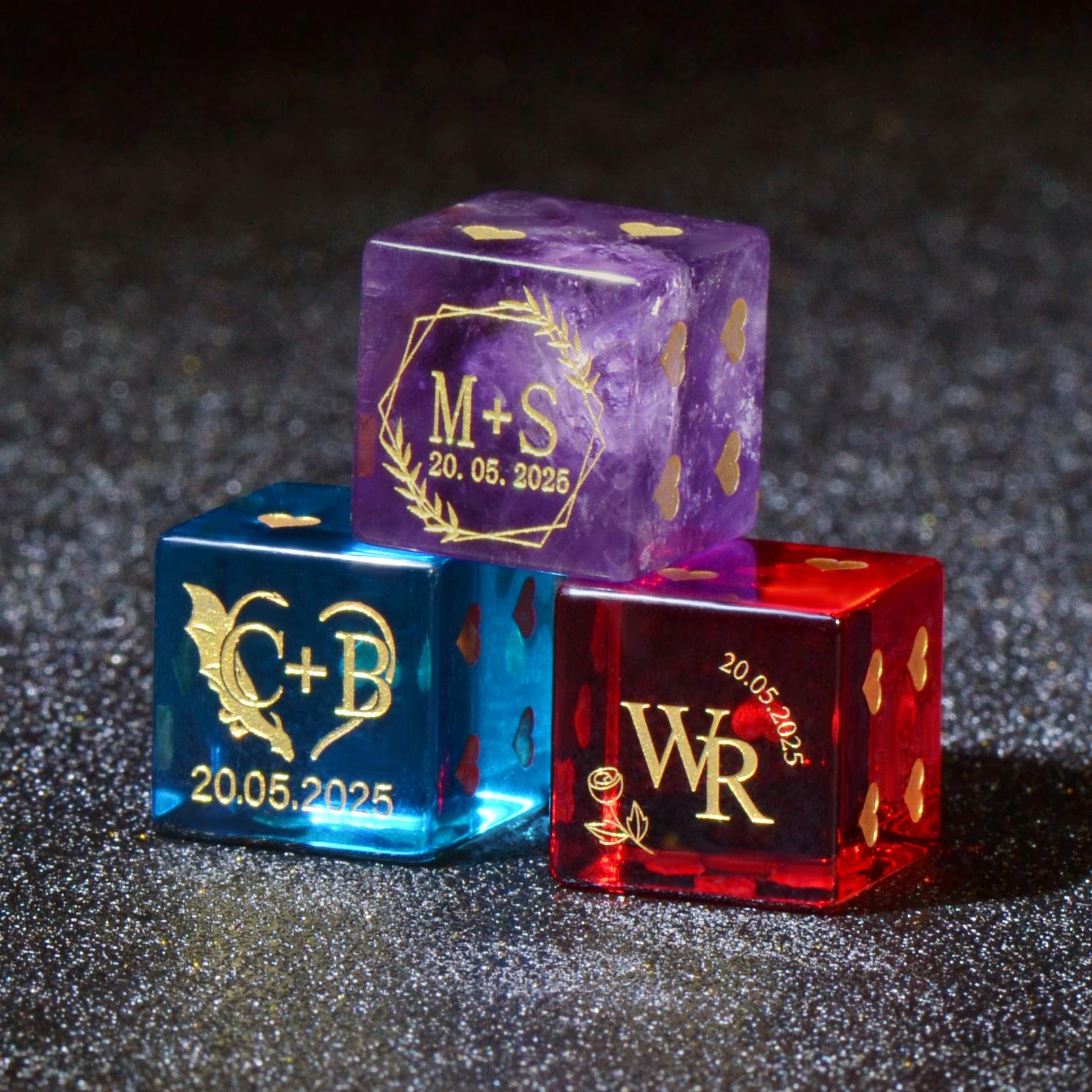 Personalized Couple Game Dice Set with Box Christmas Gift For Couple