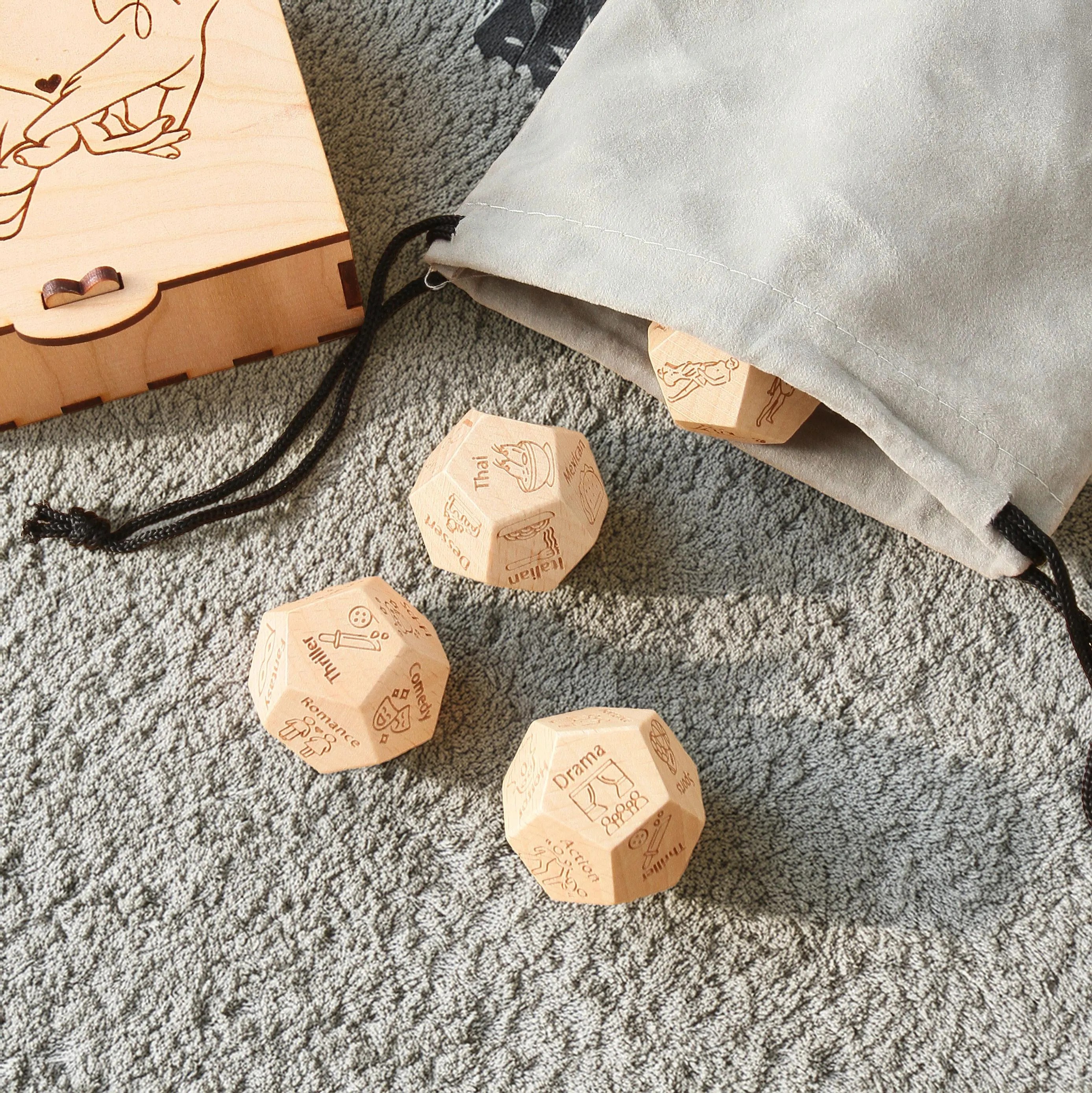 Personalized Couple Game Dice Set with Box Christmas Gift For Couple