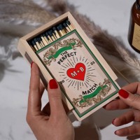 Personalized Wood Couples Matchbox Valentine's Day Gift