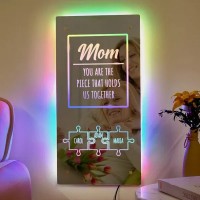 Personalized Puzzle Mirror Lamp Best Christmas Gift For Mom