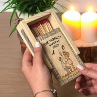 Personalized Wood Couples Matchbox Valentine's Day Gift