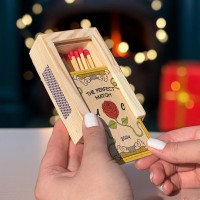 Personalized Wood Couples Matchbox Valentine's Day Gift