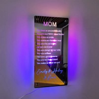 Personalized I Love You Reasons Mirror Night Light Best Gift For Mom