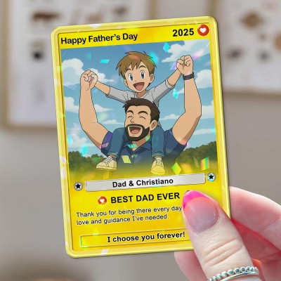 Personalized Father's Day Anime Card