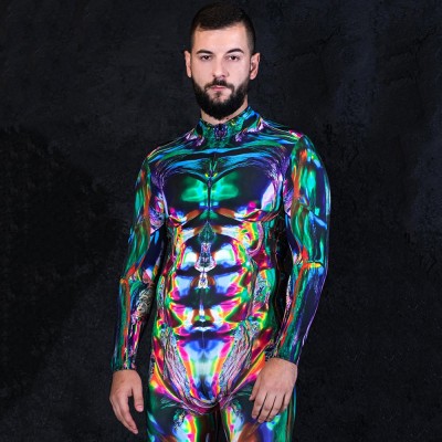 Cyberpunk Costume for Men Halloween Bodysuit