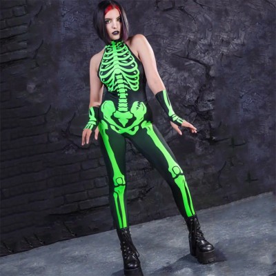 Sexy Glow In The Dark Green Bodysuit