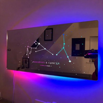 Personalized Zodiac Mirror Lamp Best Christmas Gift For Your Lover